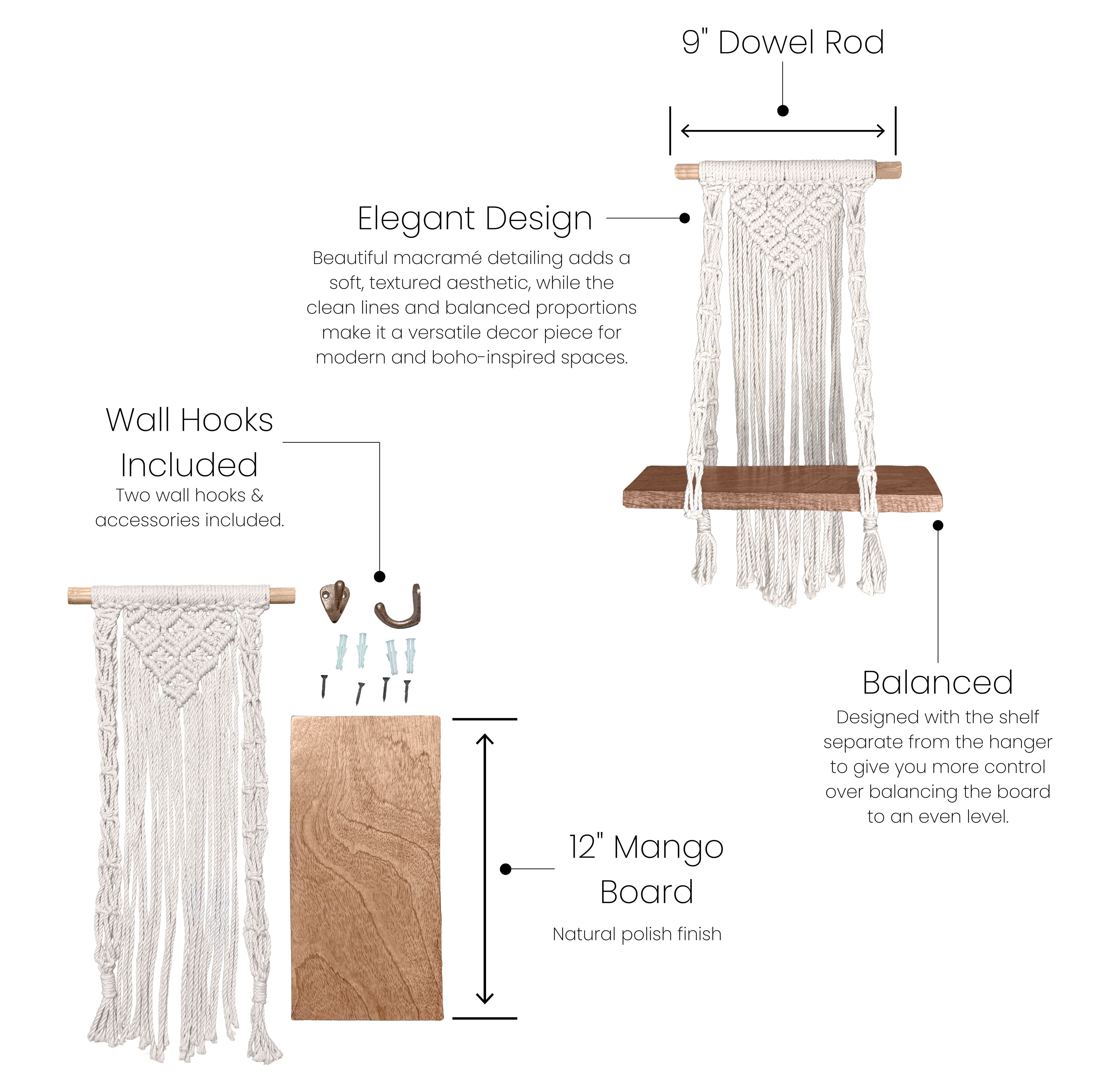 Macrame Wall Shelf