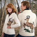 Men's or Ladies' Deer Cardigan Pattern
