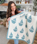 Sailboat Mosaic Baby Blanket