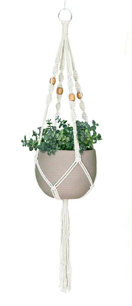 Staggered Spiral Medium Macrame Plant Hanger