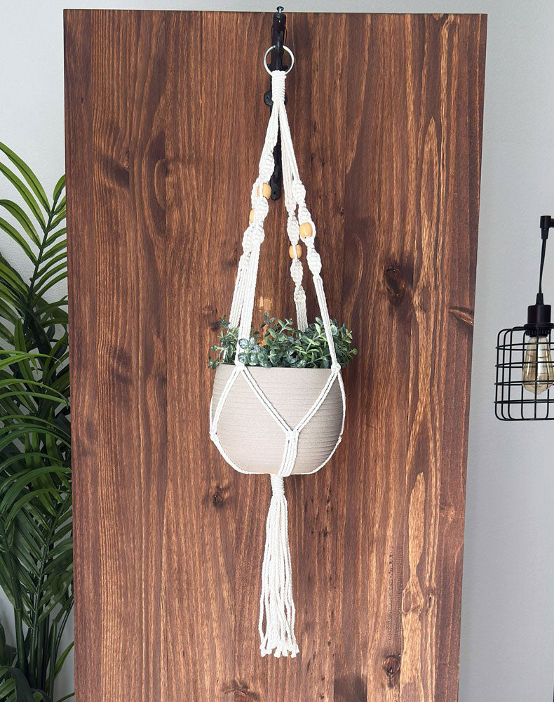 Staggered Spiral Medium Macrame Plant Hanger