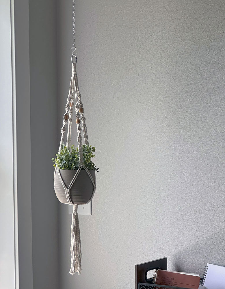 Staggered Spiral Medium Macrame Plant Hanger