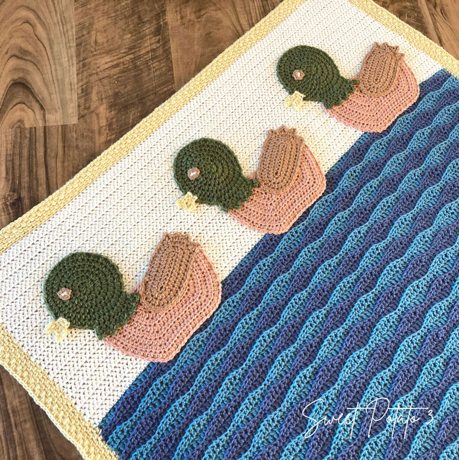 Duck Duck Fish Nursery Crochet Blanket