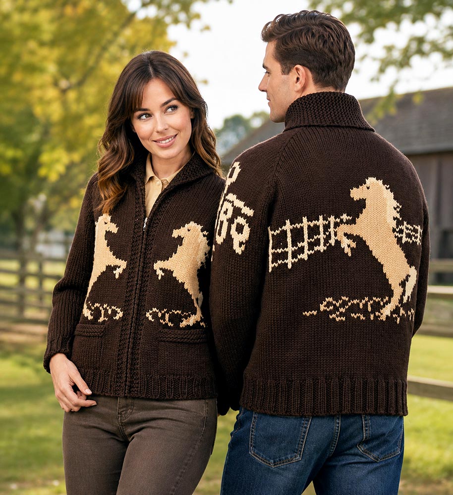 Adult's Palomino Horse Cardigan Pattern