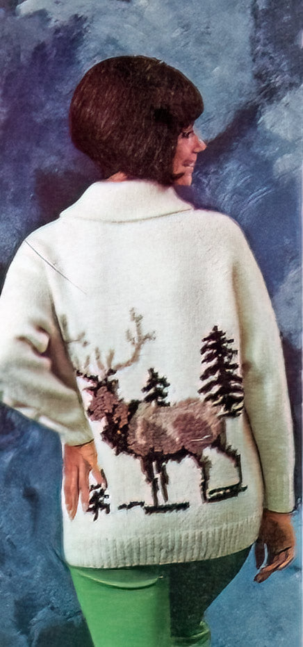 Men's Or Woman's Elk Cardigan Pattern