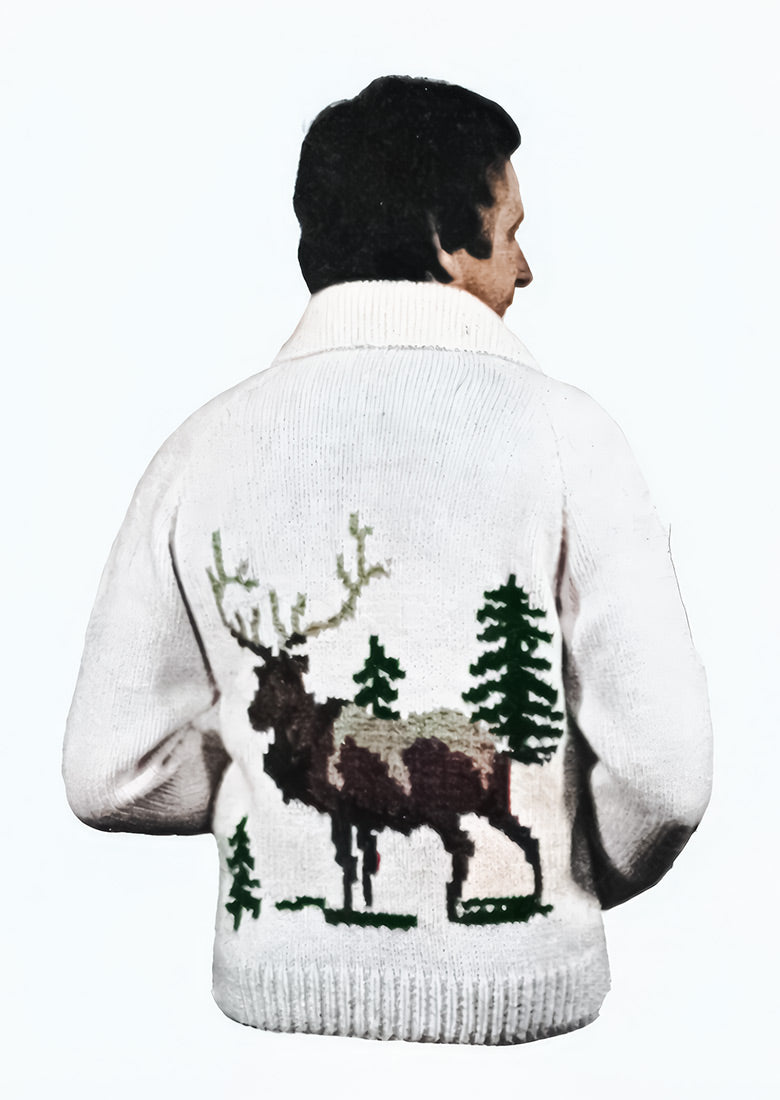 Men's Or Woman's Elk Cardigan Pattern