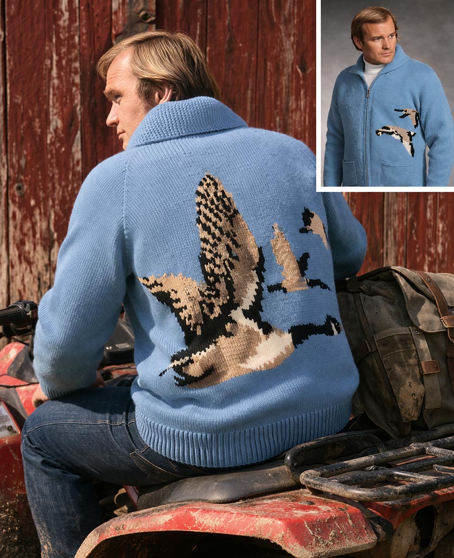 Men's or Ladies' Goose Cardigan Pattern