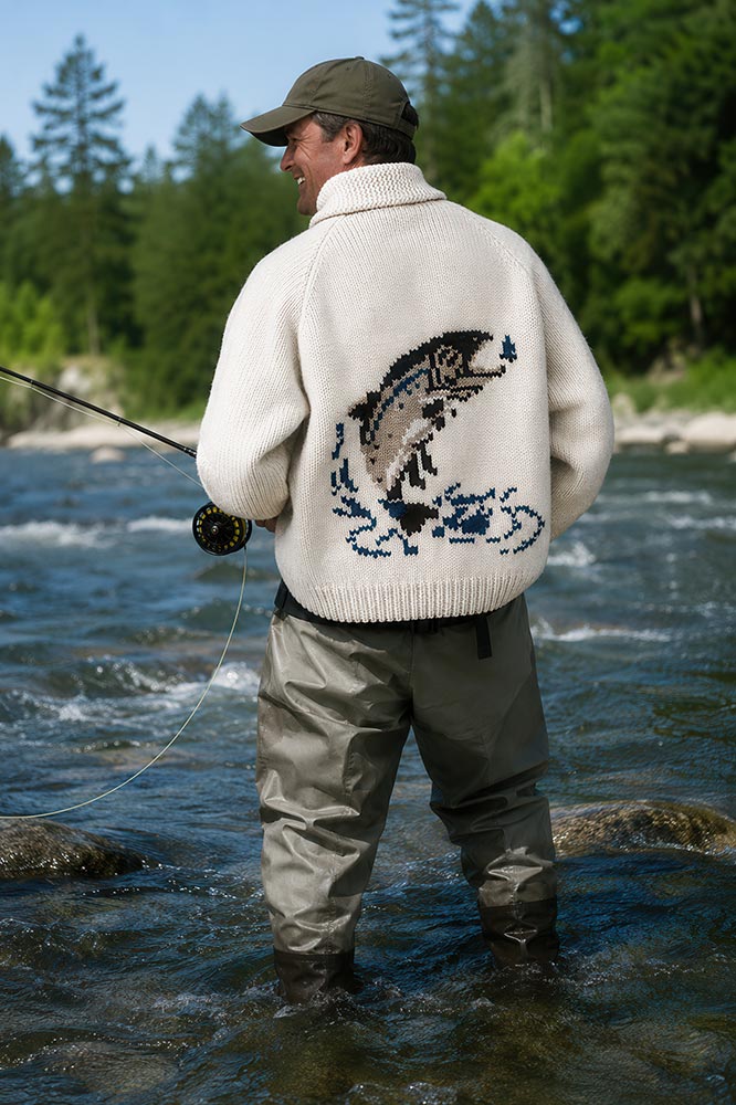 Men's Fish Cardigan Pattern