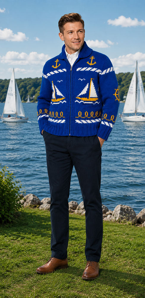 Men's Sailing Time Cardigan Pattern