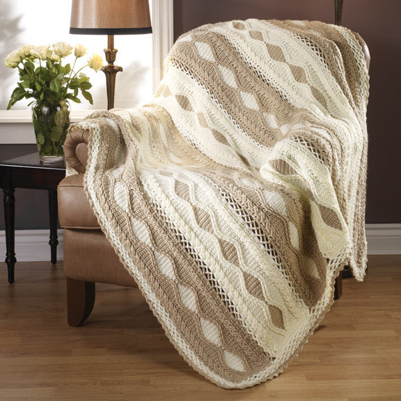 Coffee & Cream Diamonds Throw