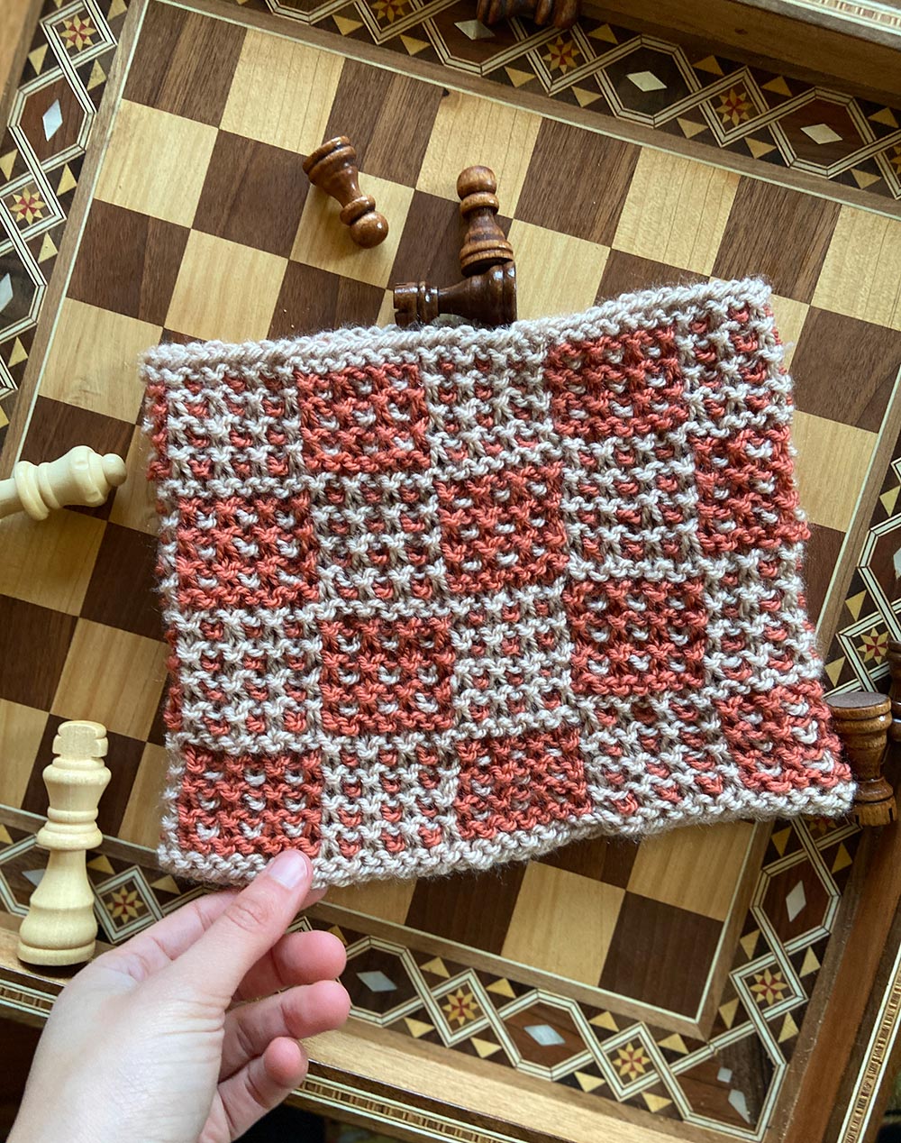 Checkmate Knit Cowl