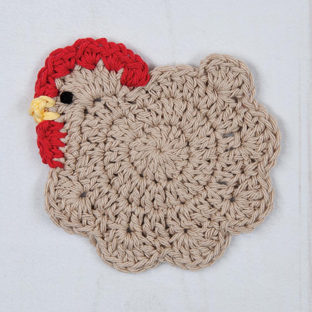 Easy Crochet Chicken Coasters