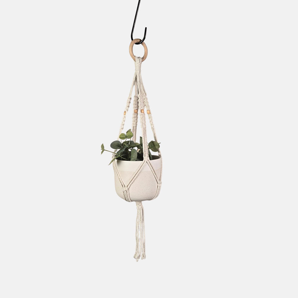 Textured Short Macrame Plant Hanger