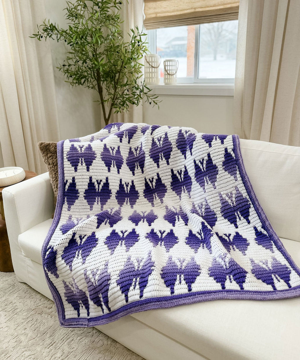 Butterfly Kisses Mosaic Blanket