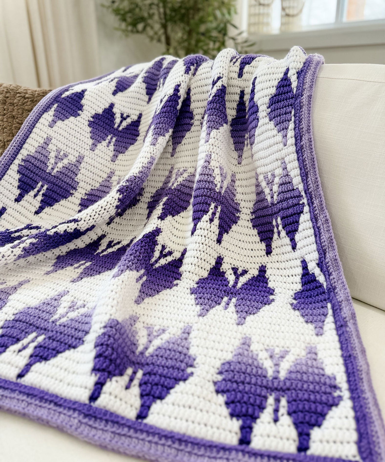Butterfly Kisses Mosaic Blanket