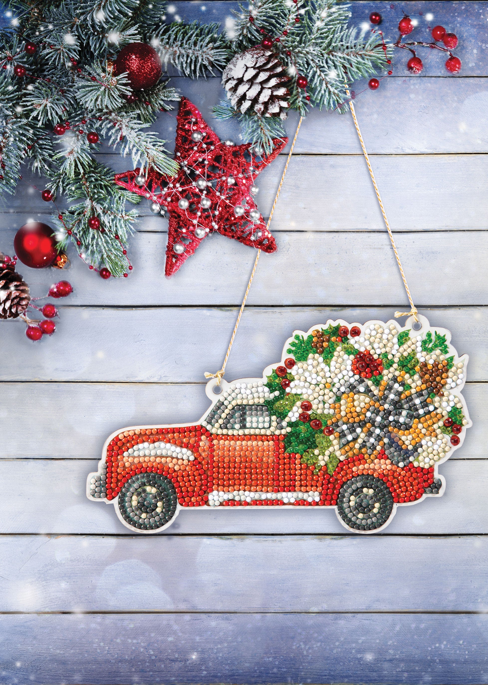 Christmas Truck Wall Hanging Diamond Dotz Kit