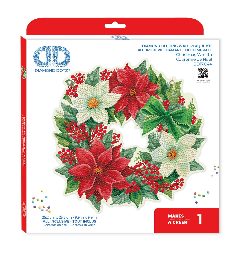 Christmas Wreath Wall Plaque Diamond Dotz Kit