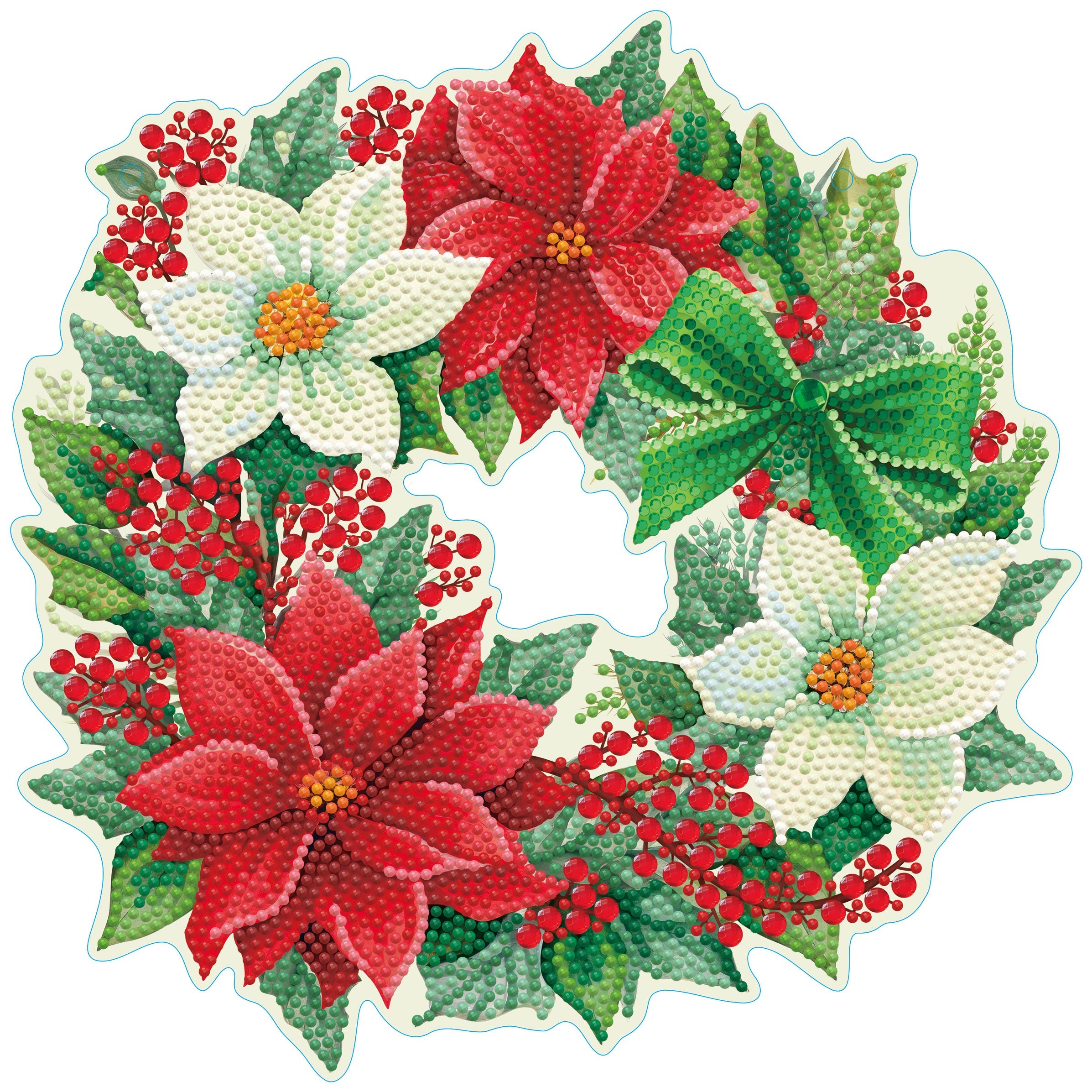 Christmas Wreath Wall Plaque Diamond Dotz Kit