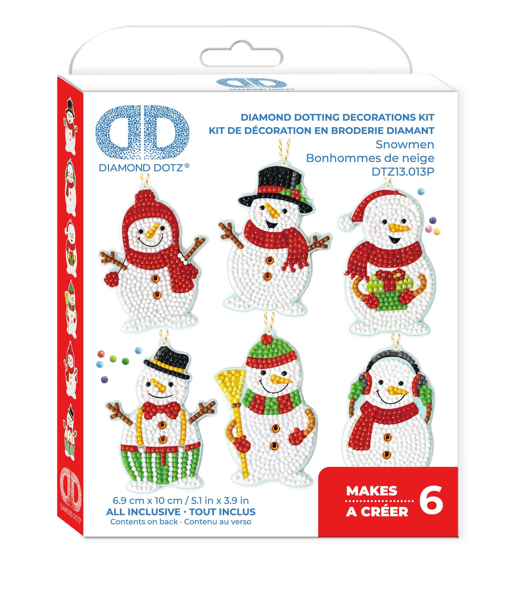 Snowman Ornaments Diamond Dotz Kit