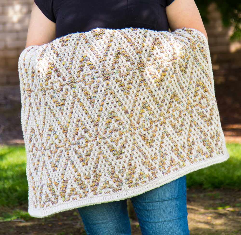 Mosaic Crochet Baby Blanket
