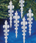 Faceted Elegant Icicles Beaded Ornaments