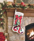Evergreen Holiday Elegance Felt Stocking