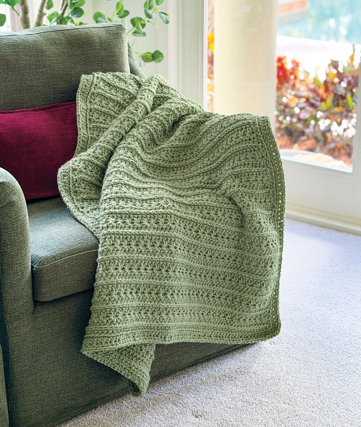 Petal Loop Stitch Textured Blanket