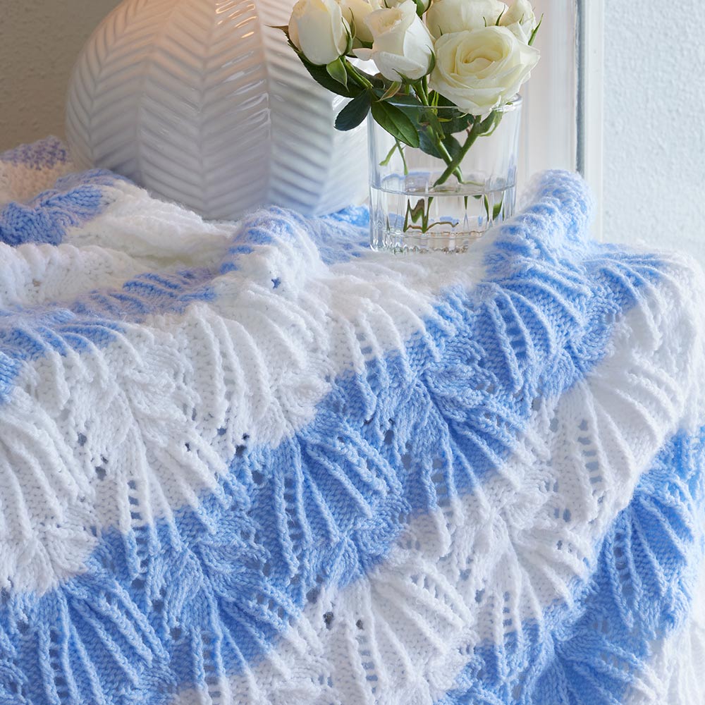 Lacy Stripes Baby Blanket Pattern
