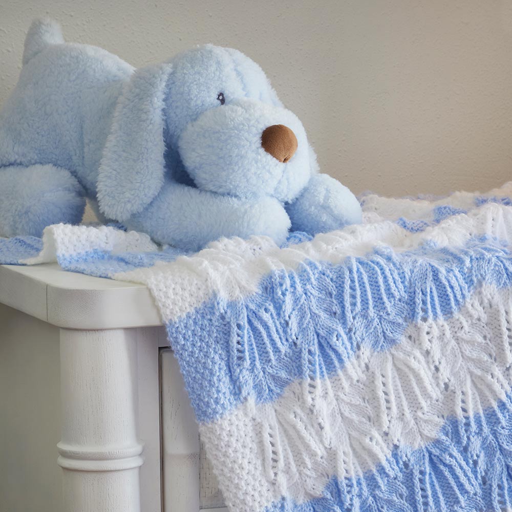 Lacy Stripes Baby Blanket Pattern