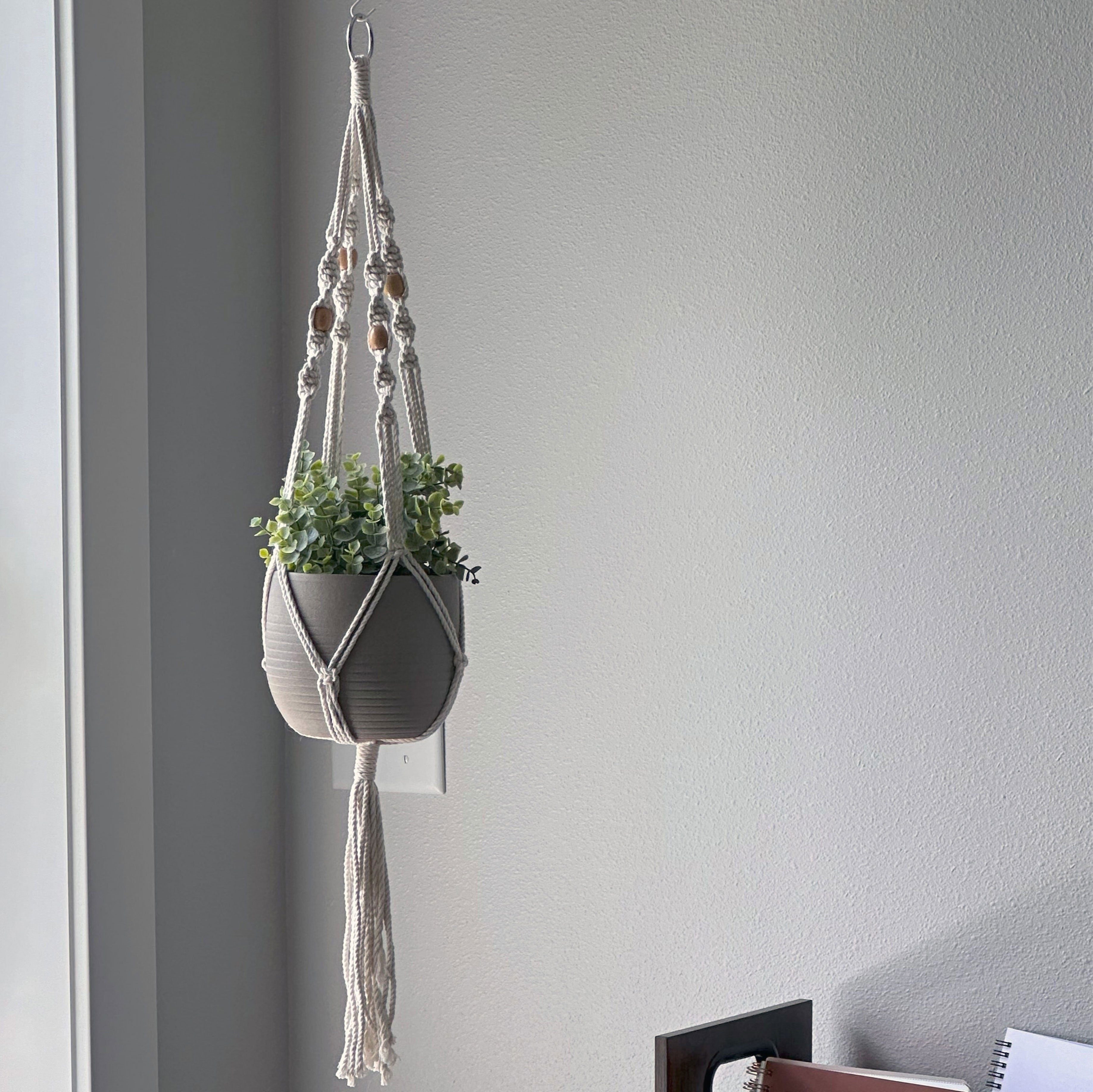 Staggered Spiral Medium Macrame Plant Hanger