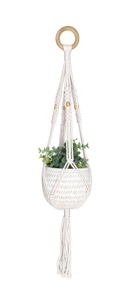 Textured Short Macrame Plant Hanger