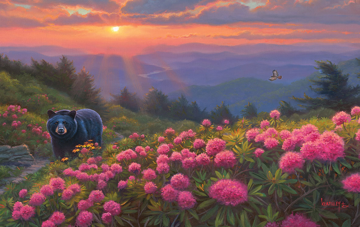 Craggy Mountain Sunset Jigsaw Puzzle