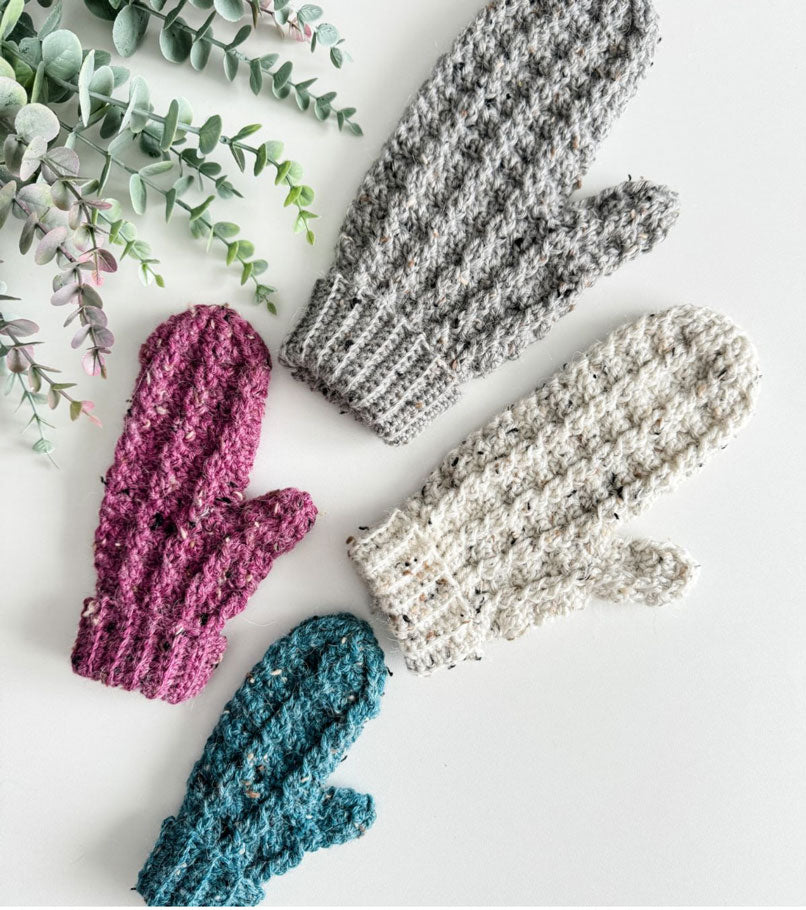 Winter Wonder Cable Crochet Mittens