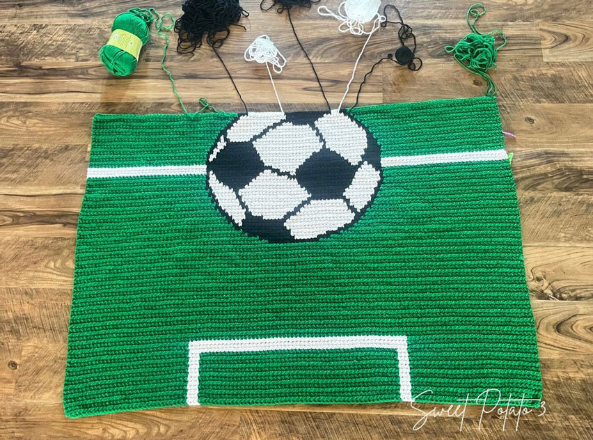 Soccer Sports Throw Blanket