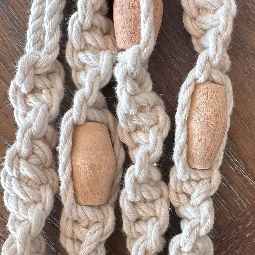 Staggered Spiral Macrame Long Plant Holder