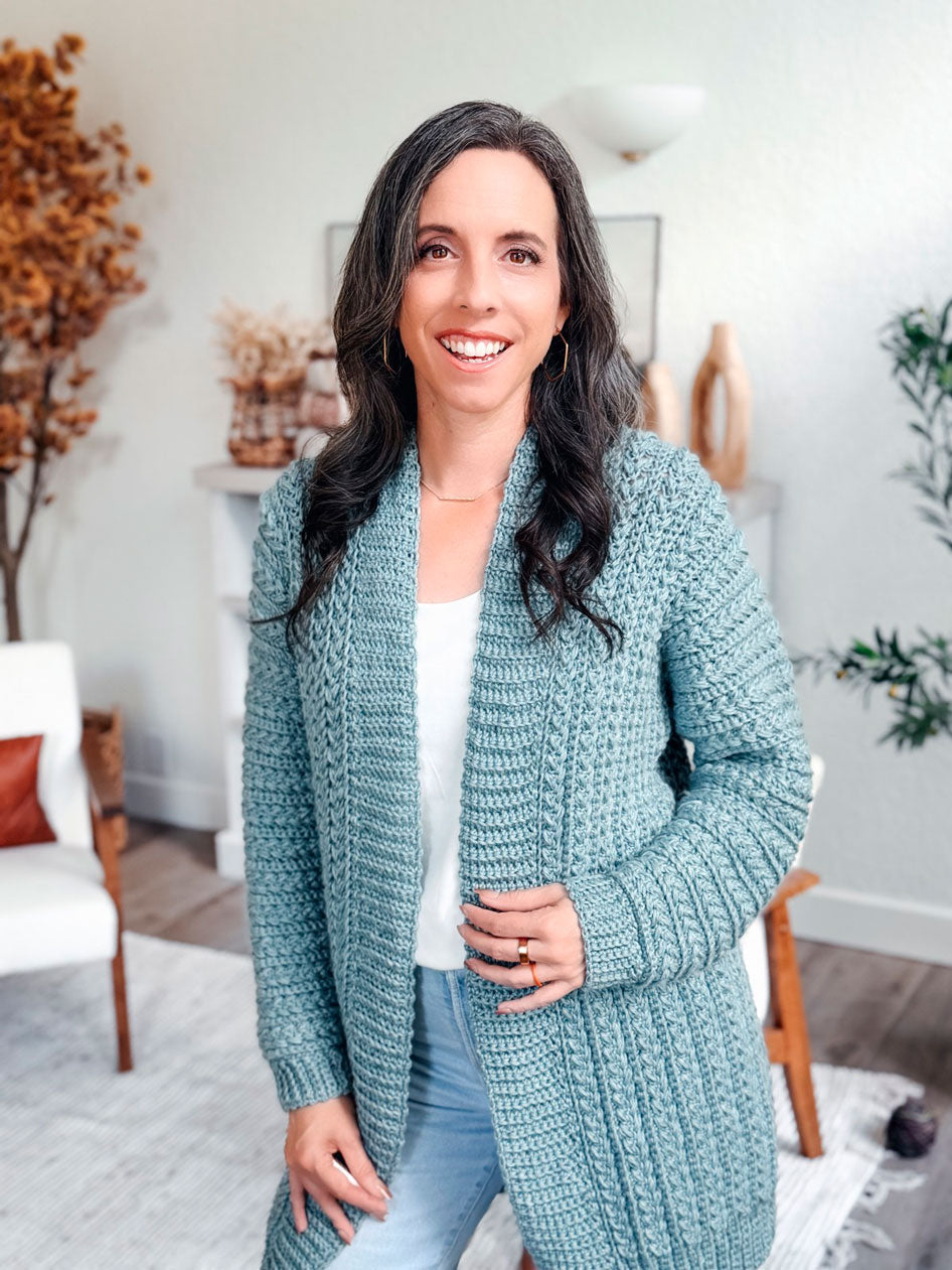 Wheat Stitch Crochet Cardigan