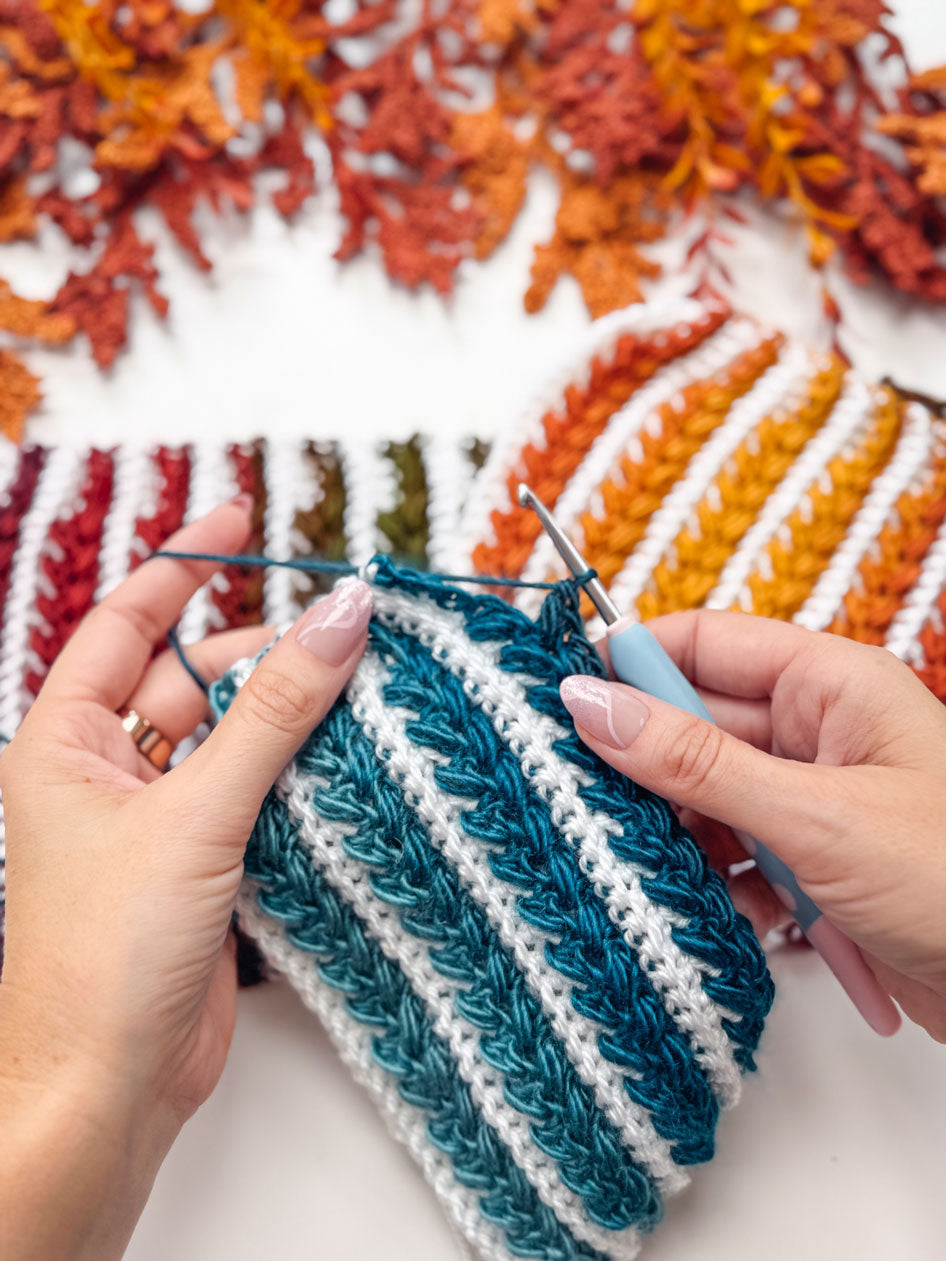 Prism Wheat Stitch Crochet Pumpkins