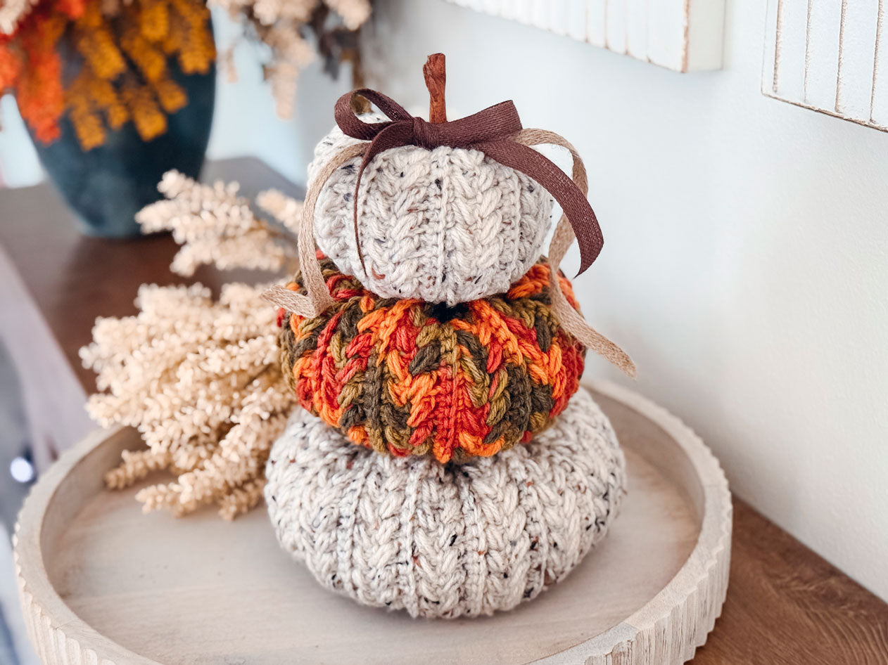 Wheat Stitch Crochet Pumpkins