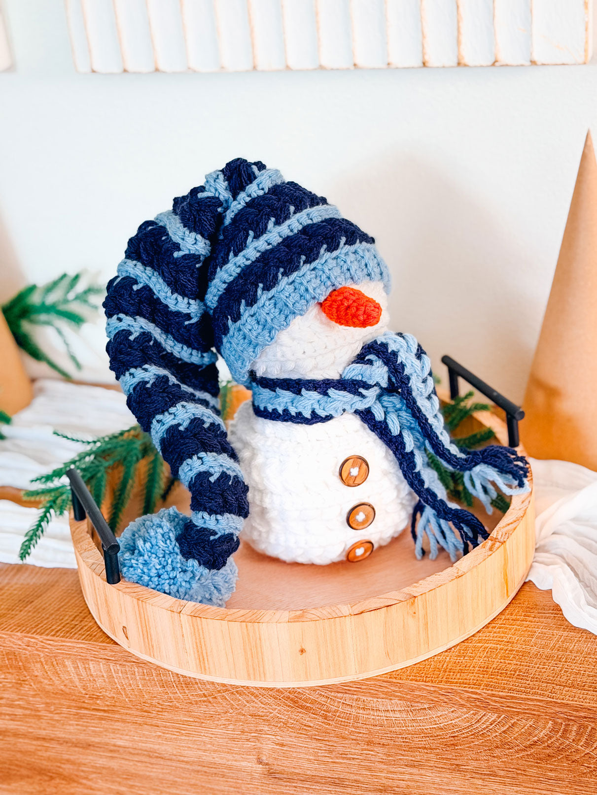 Wheat Stitch Snowman
