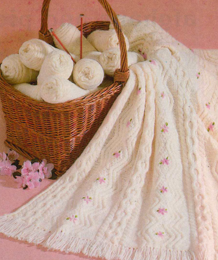Floral Aran Afghan Pattern