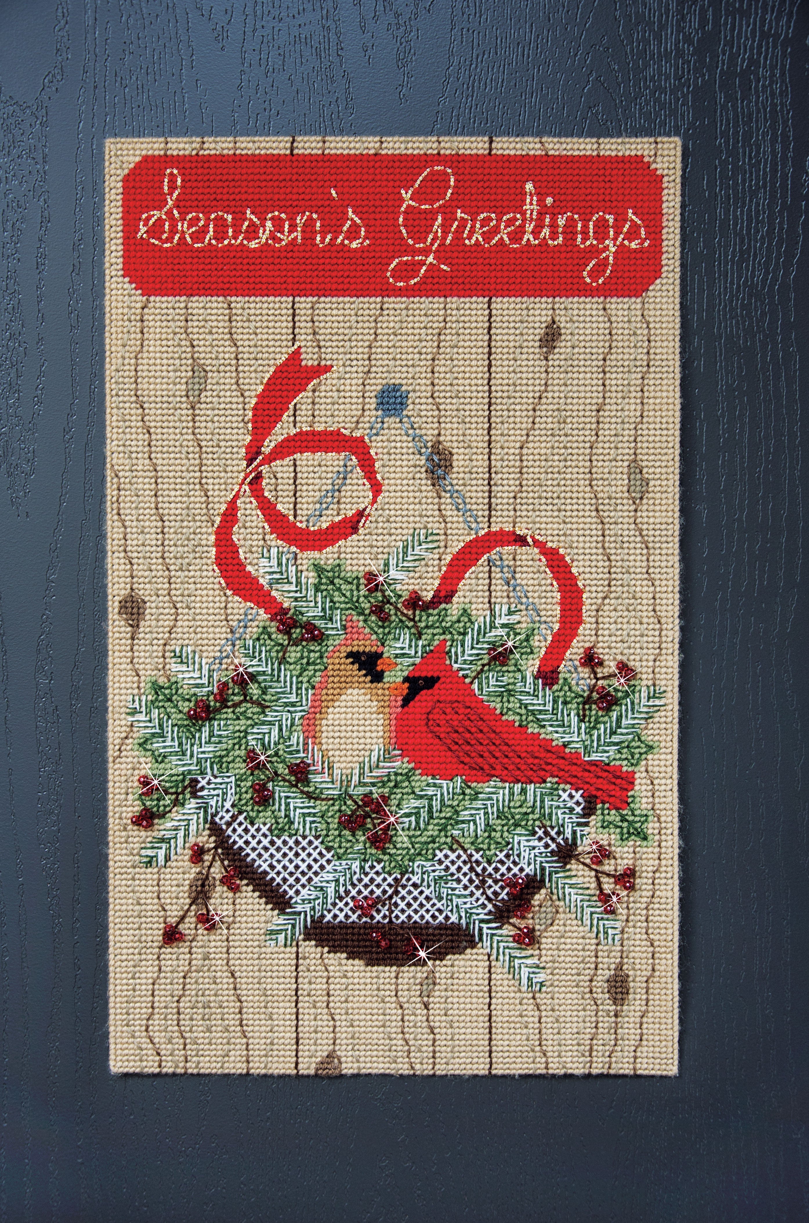 Cardinal Welcome Plastic Canvas Kit