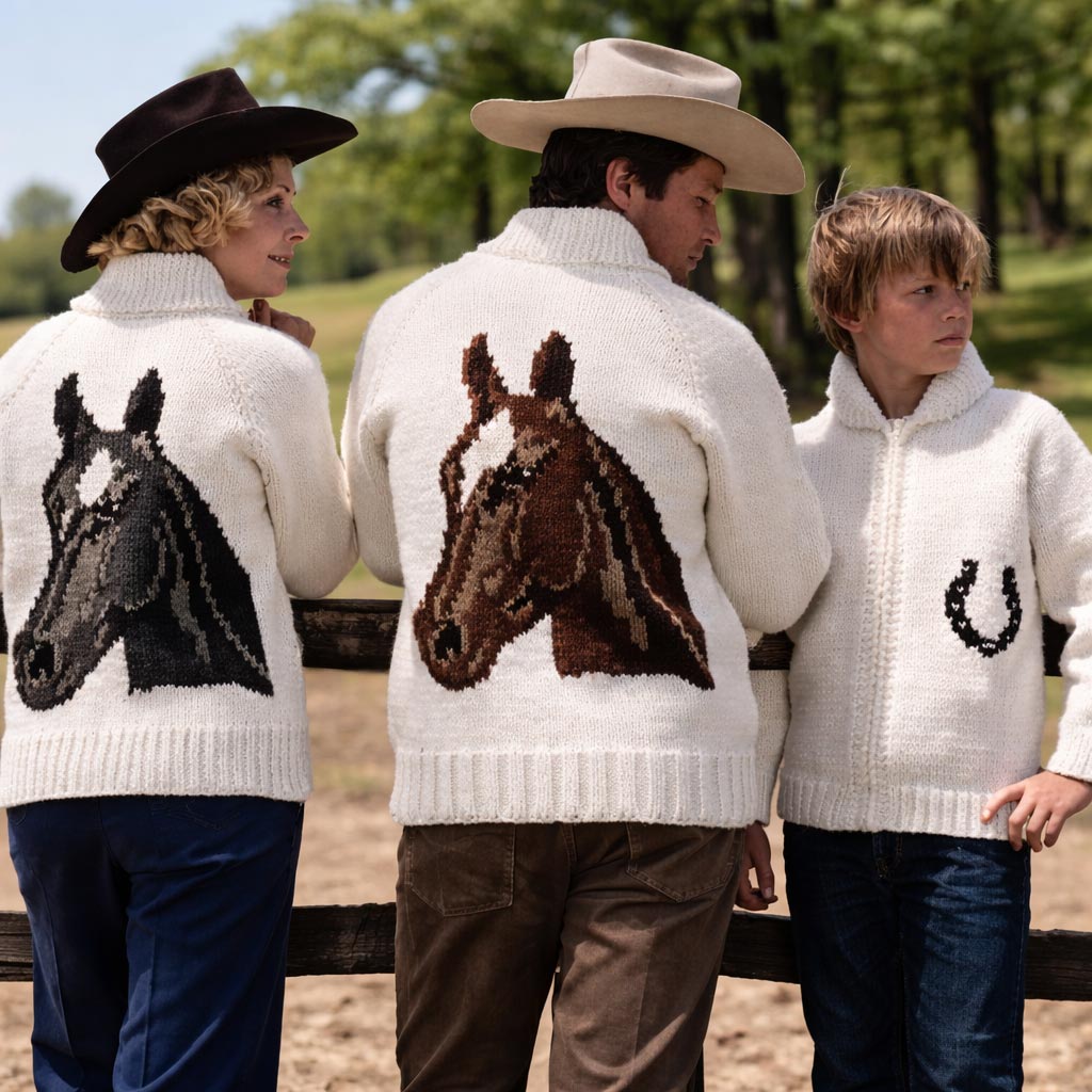 Adult's Horse's Head Cardigan Pattern
