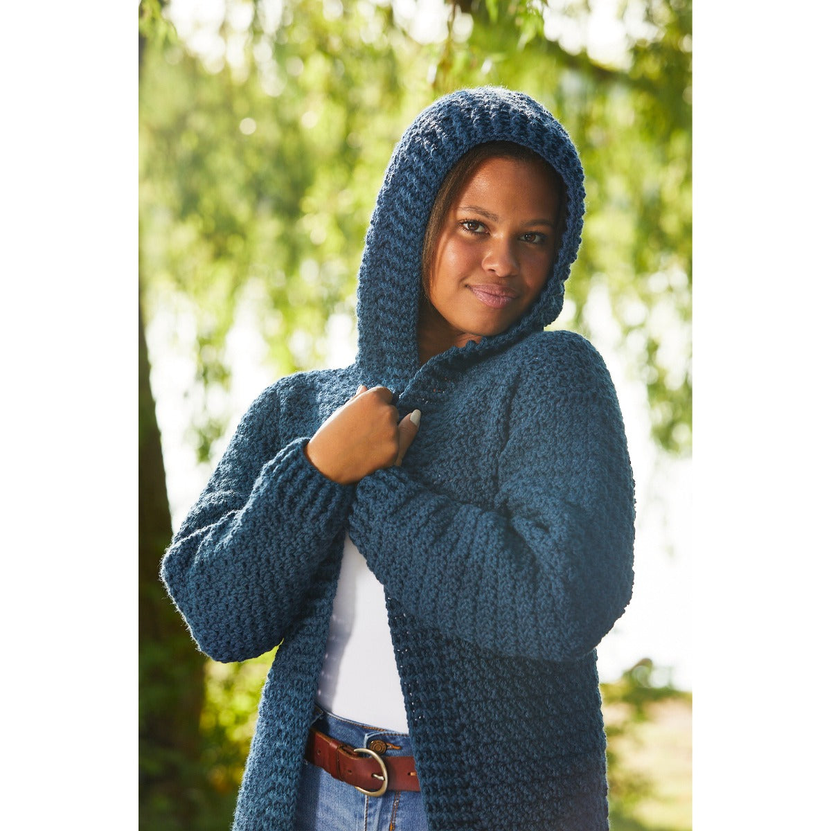 Hooded Crocheted Cardigan – Cozy & Casual | Mary Maxim