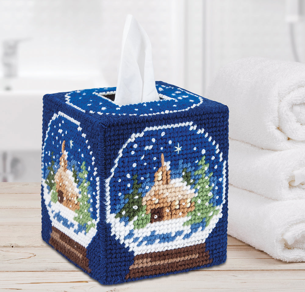 Winter Snow Globe Tissue Box Kit