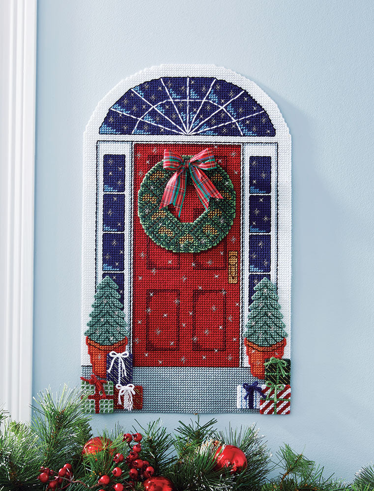Holiday Door Wall Hanging Plastic Canvas Kit