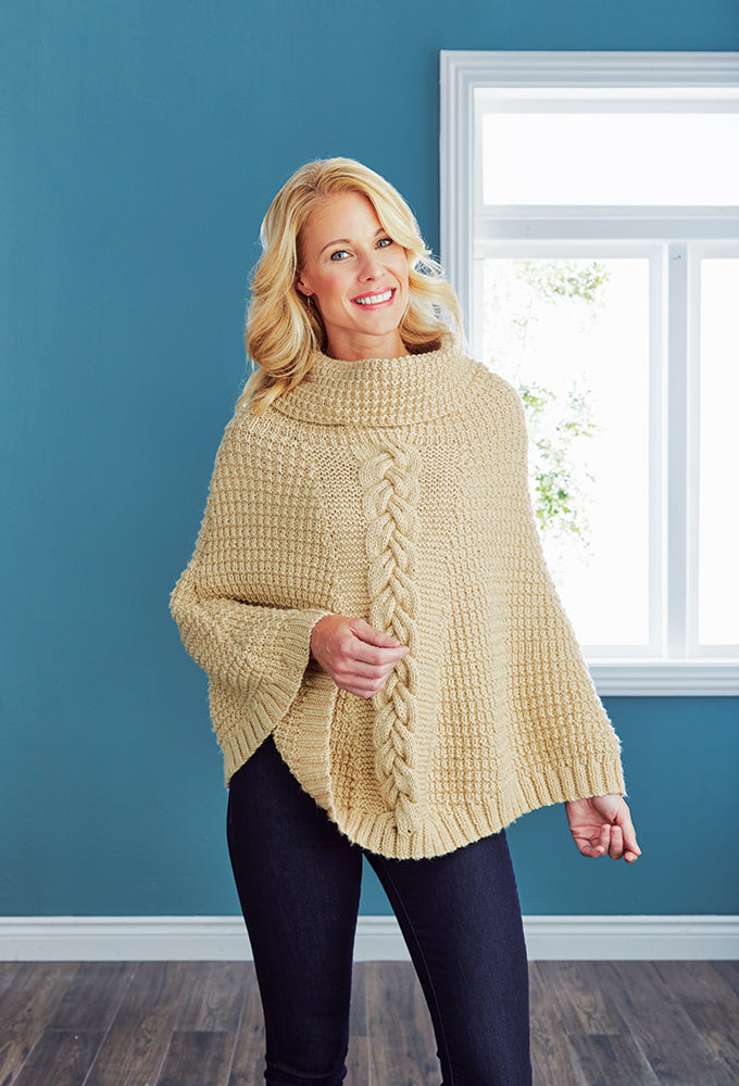 Cabled Poncho
