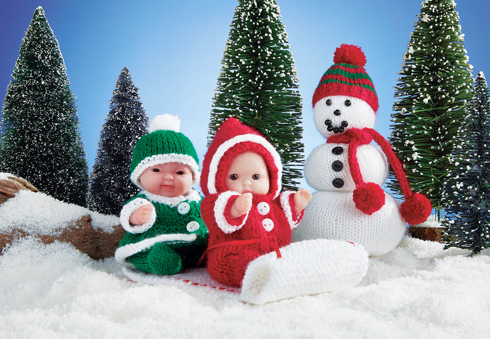 Sledding with Snowman Doll Pattern