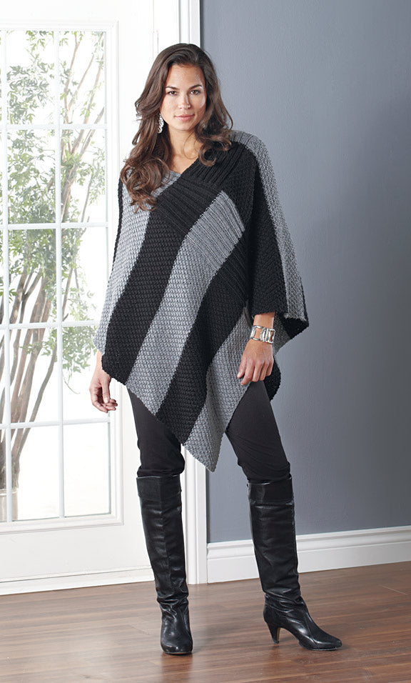 Seeded Stripes Poncho