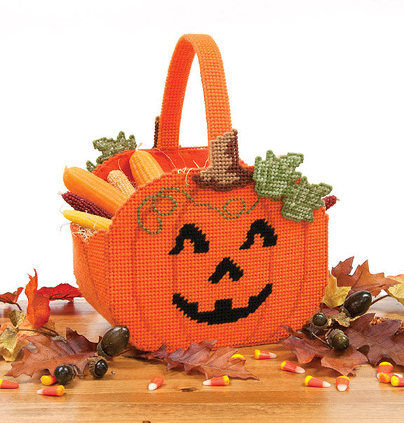 Pumpkin Basket Plastic Canvas Kit