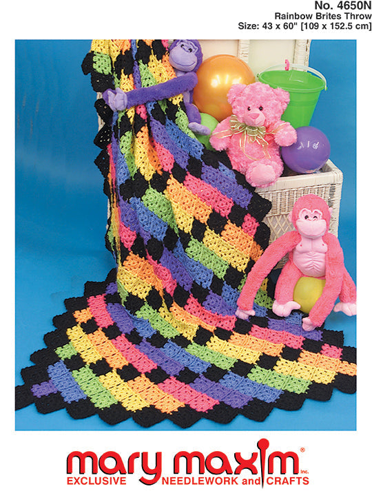 Rainbow Brites Throw Pattern